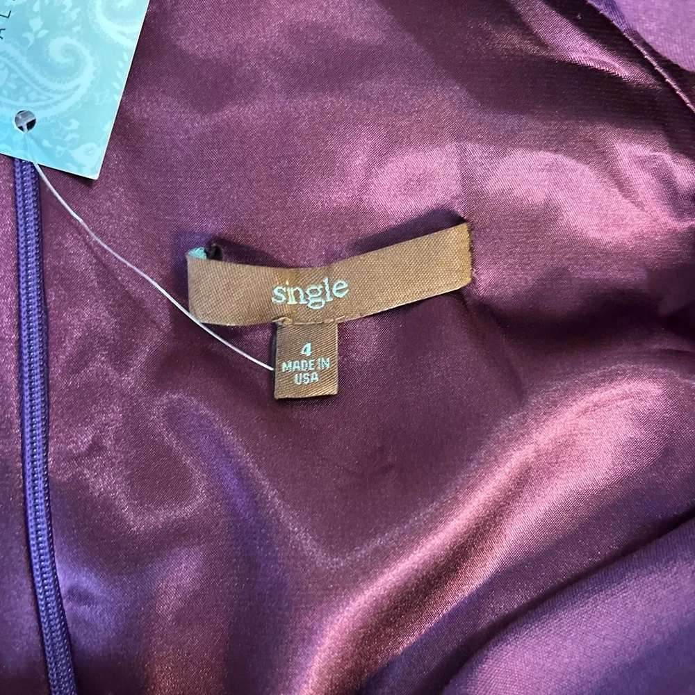 Single Deep Purple Midi Dress - Picture 3 of 4
